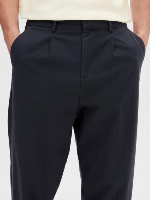 Selected Homme Torino Pleat Pant in Navy