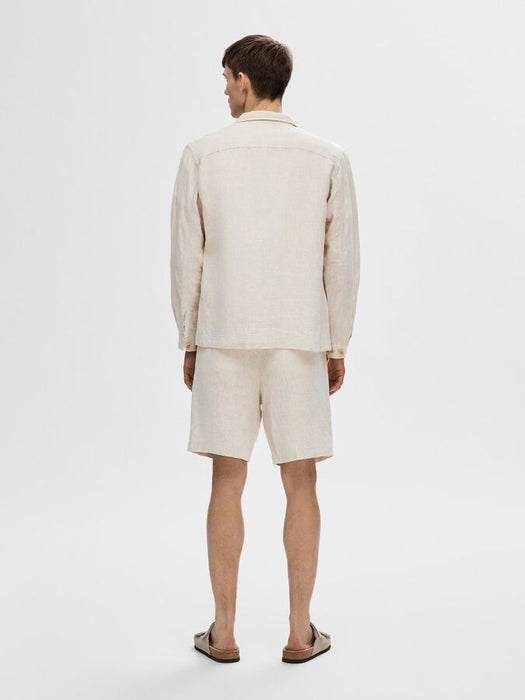 Selected Homme Mads Linen Overshirt in Natural