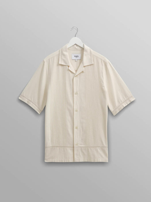 Wax London Newton Shirt in Pintuck White