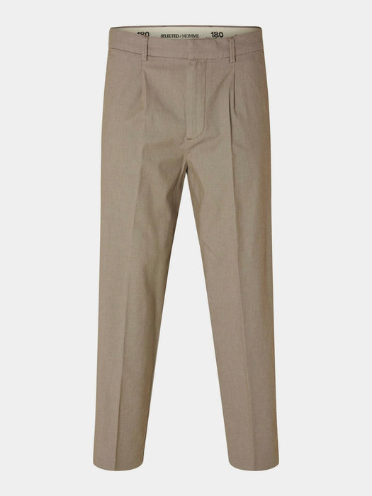 Selected Homme Torino Pleat Pant in Fog