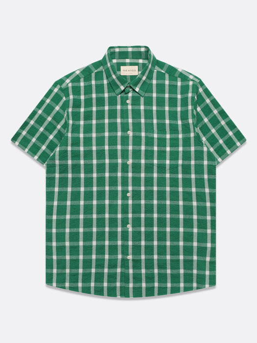 Far Afield SS Shirt in Green Check
