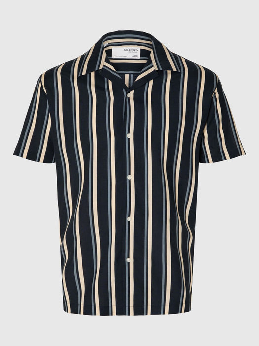 Selected Homme Air Shirt in Sky Captain Stripes