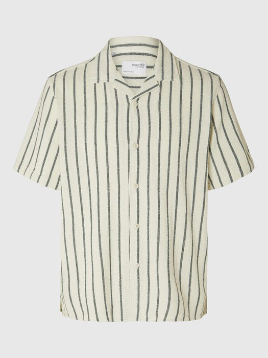 Selected Homme Sal Resort Shirt in Eden Stripes