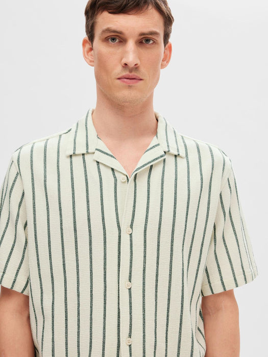 Selected Homme Sal Resort Shirt in Eden Stripes