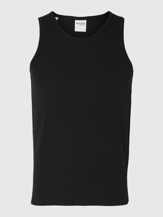 Selected Homme Spencer Tank Top in Black