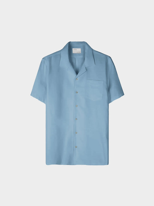 Colorful Standard Linen SS Shirt in Seaside Blue