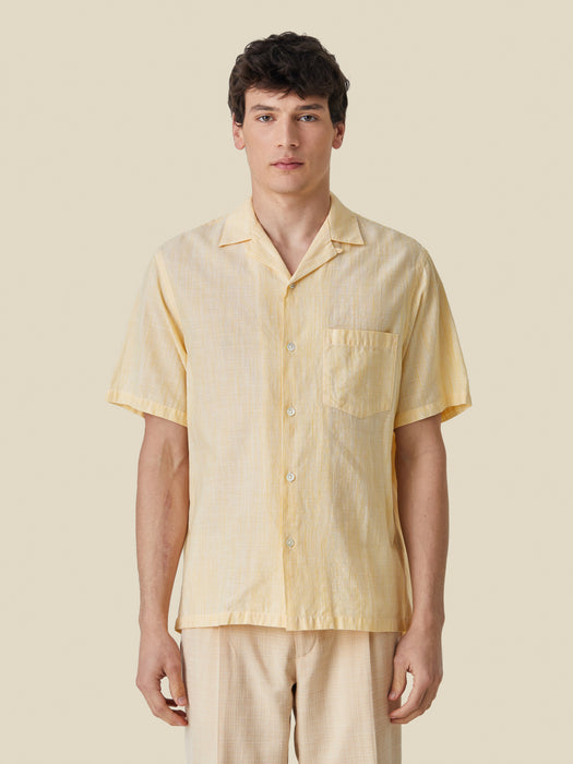 Portuguese Flannel Summer Blend Shirt in Yellow