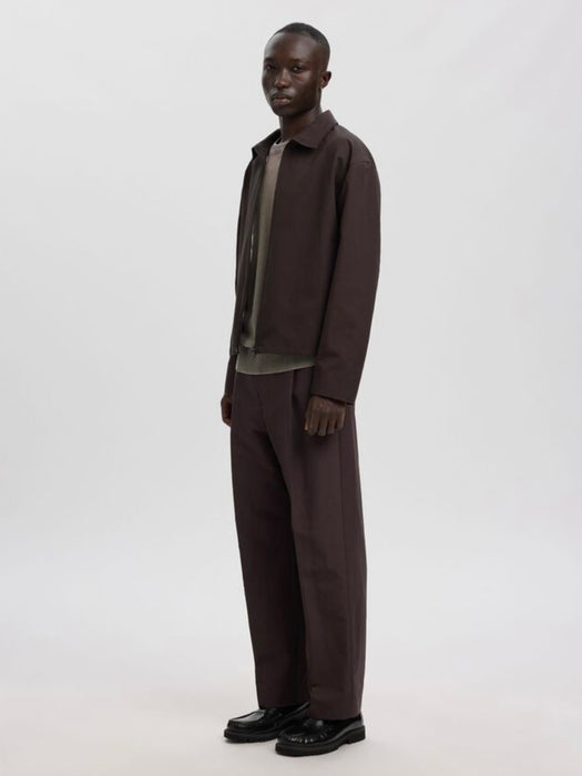 Annarr Hagen Linen Overshirt in Liquorice