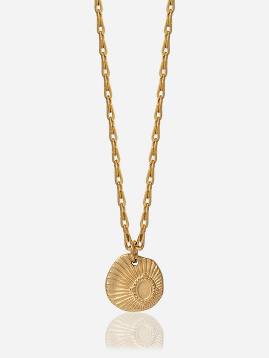 A Weathered Penny Priya Necklace in Gold