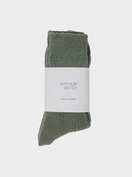 Arthur Betsy Womens Alpaca Socks in Moss Green