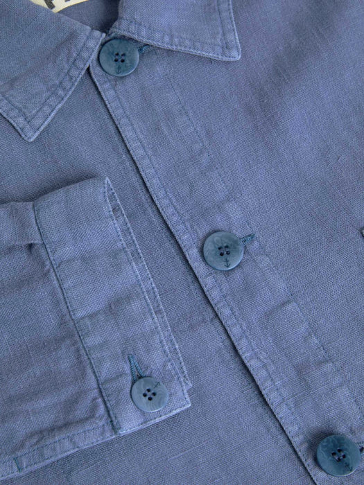 La Paz Baptista Worker Jacket in Indigo Linen