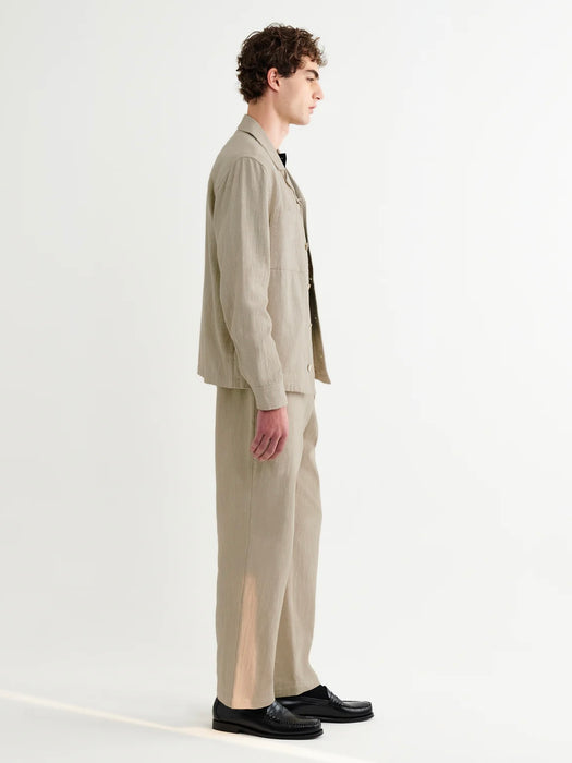 Wax Alfred Overshirt in Natural Cotton / Linen