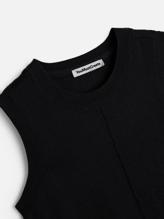 YMC Women Dot Vest in Black