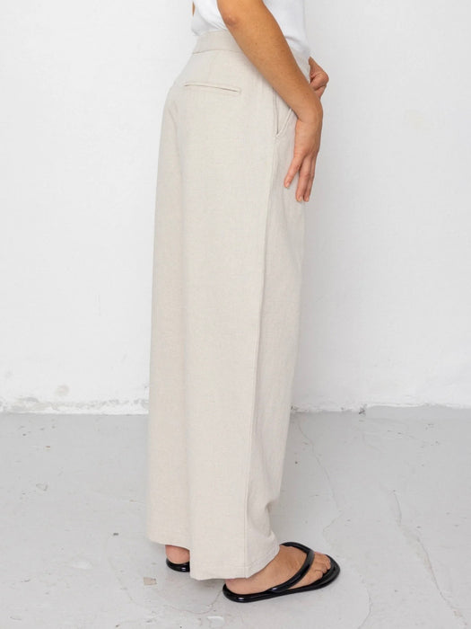 Folk Women Suit Trousers in Natural Canvas
