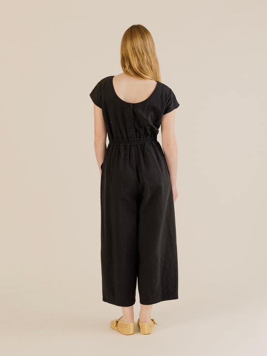 Sideline Daisy Jumpsuit in Black