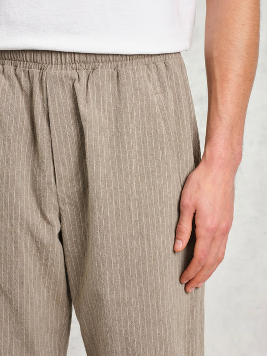 Wax Tyne Trouser in Natural Chalk Stripe