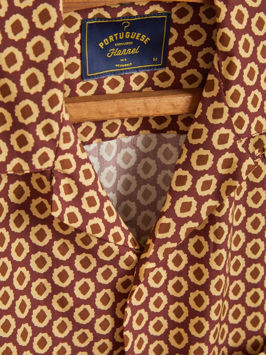 Portuguese Flannel Vermon Shirt in Bordeaux