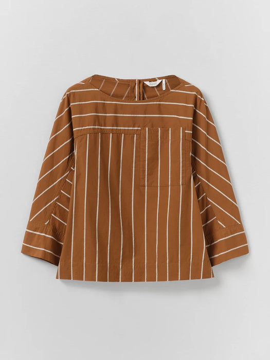 Toast Women Garland Stripe Smock Top in Copper/Ecru