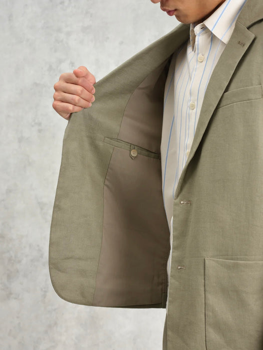 Wax Fintry Blazer in Khaki Linen