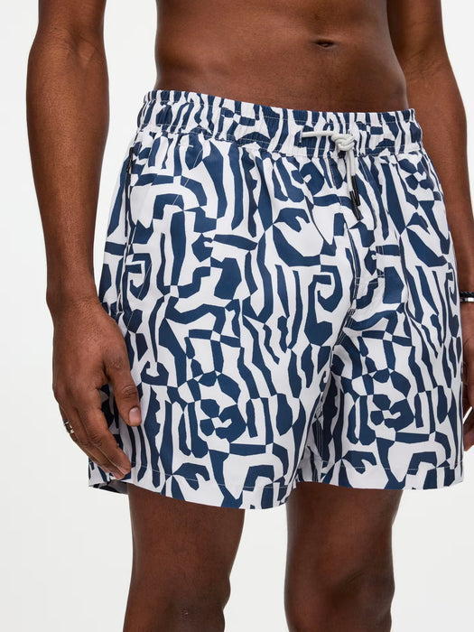 OAS Swim Shorts in Marbling Blue