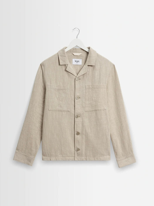 Wax Alfred Overshirt in Natural Cotton / Linen