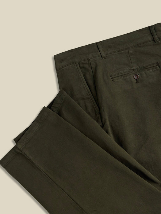 Portuguese Flannel Labura Trousers in Olive