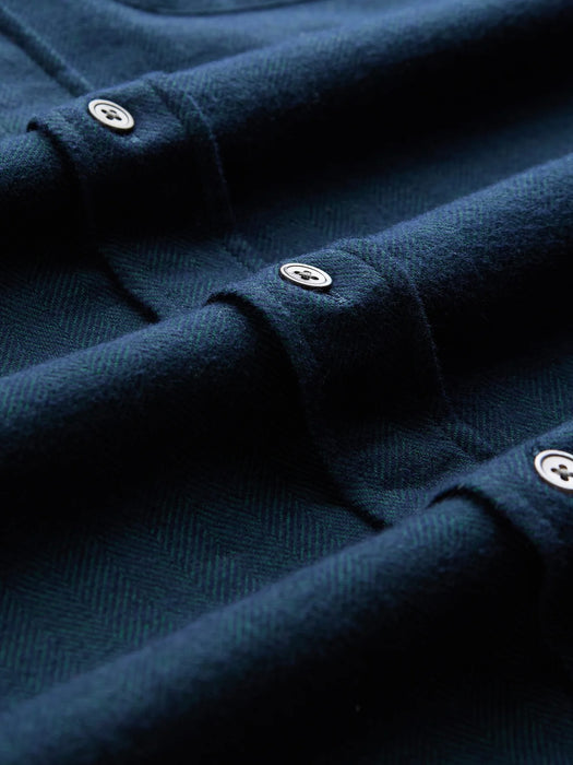 Portuguese Flannel Shirt in Espiga Green