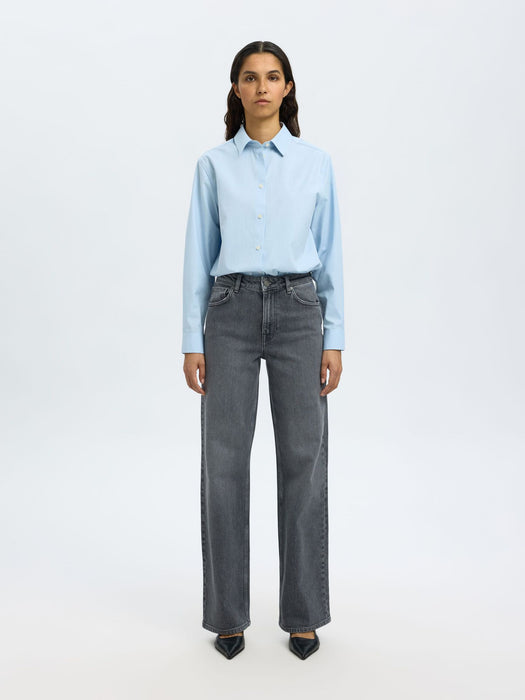 Selected Femme Kori Jeans in Medium Grey