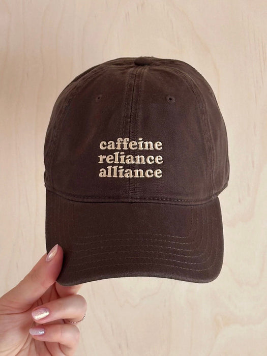 Alphabet Caffeine Reliance Alliance Cap in Brown