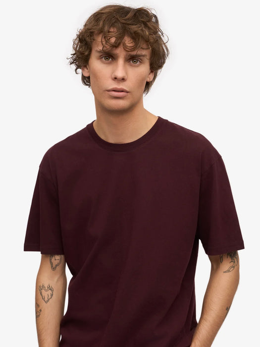 Colorful Standard Classic T-shirt in Oxblood Red