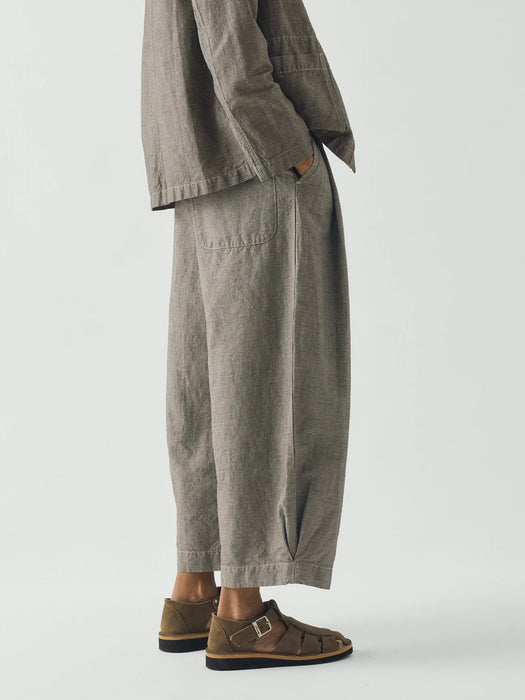 Toast Wide Leg Trousers in Vintage White/Black Micro-Houndstooth Vintage