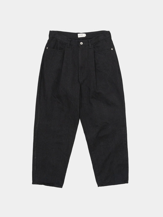 Still By Hand 12oz Denim Trousers in Black