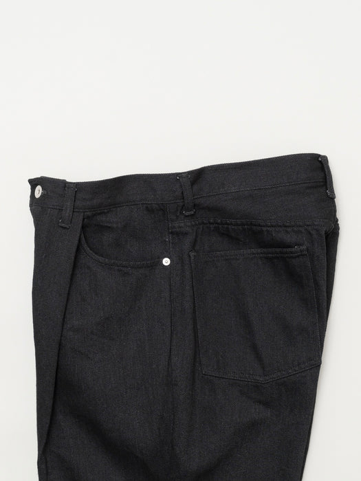 Still By Hand 12oz Denim Trousers in Black