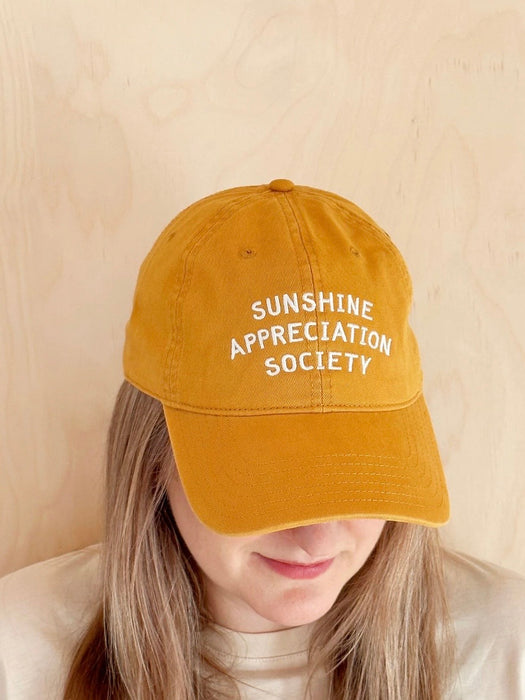 Alphabet Sunshine Appreciation Society Cap in Yellow