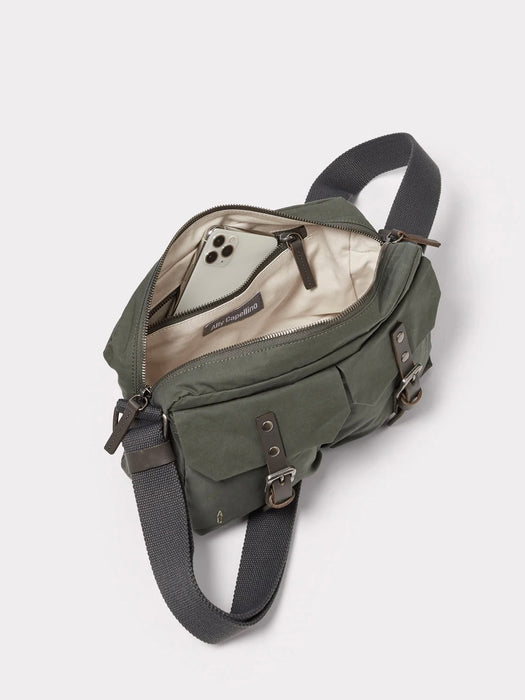 Ally Capellino Franco Crossbody in Olive Wax Cotton