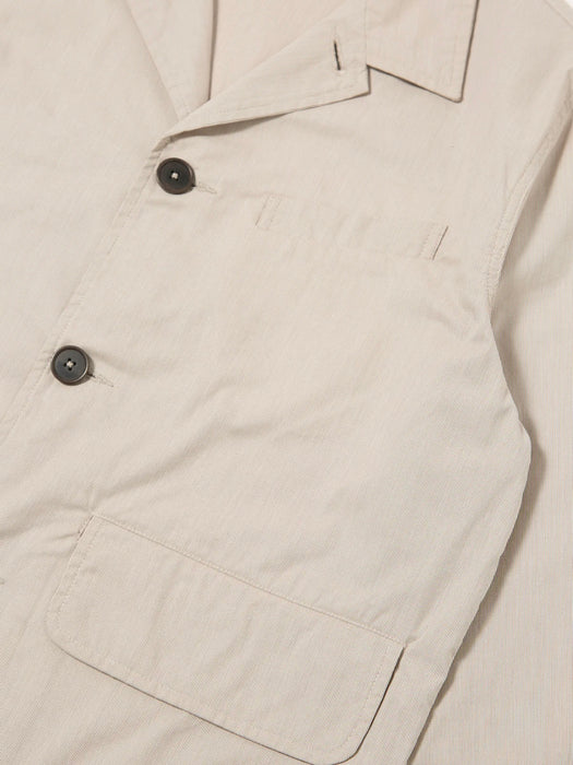 Universal Works Franck Jacket in Brown Kennedy Stripe
