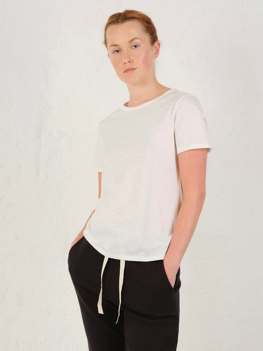 Elliot Organics Jamie Boy-Fit Tee in White