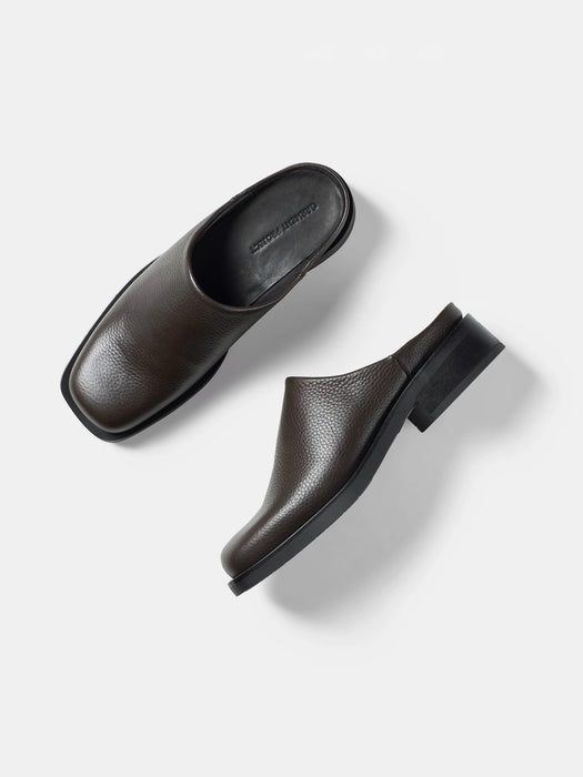 Garment Project Alex Mule in Tumbled Brown