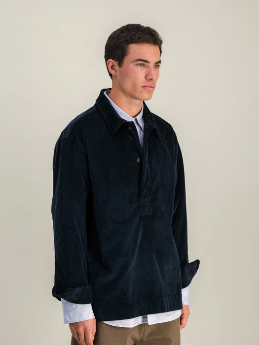Parages Vareuse Cord Shirt in Navy