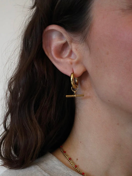And Danu Lock Earrings in Gold