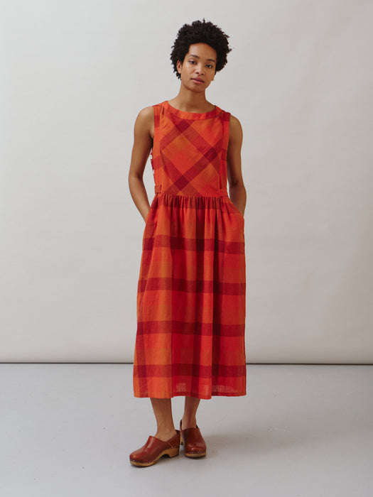 Sideline Frankie Dress in Red Check