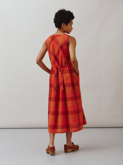 Sideline Frankie Dress in Red Check