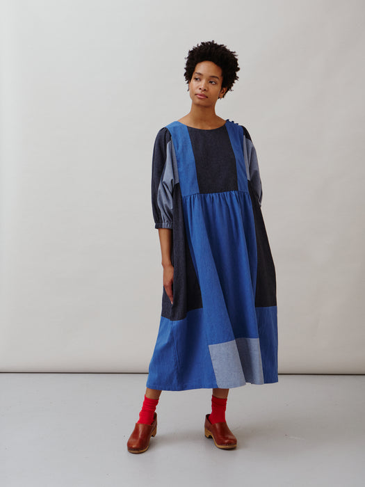 Sideline Betsy Dress in Indigo Mix