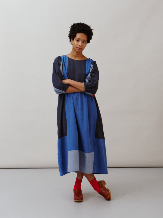 Sideline Betsy Dress in Indigo Mix