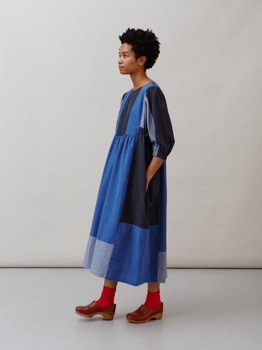 Sideline Betsy Dress in Indigo Mix