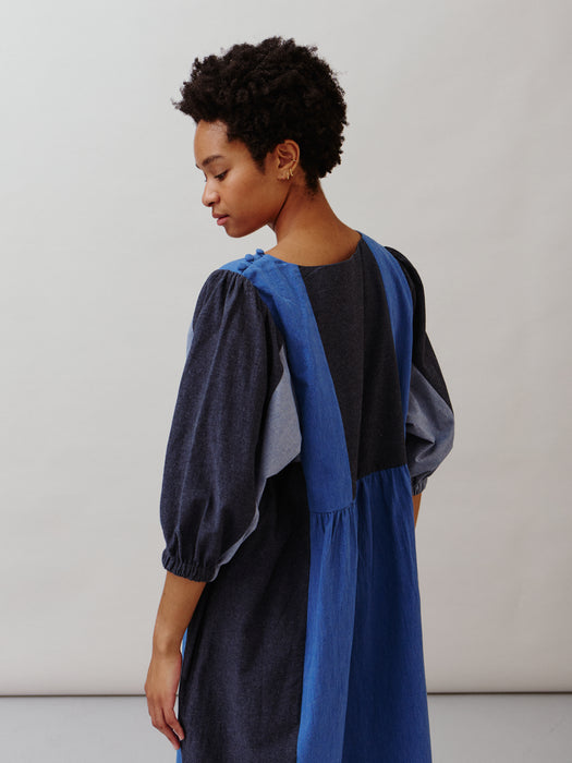 Sideline Betsy Dress in Indigo Mix