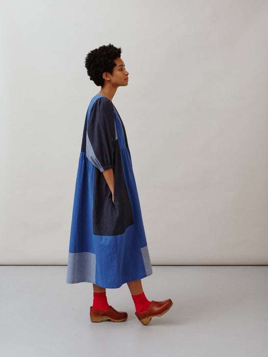 Sideline Betsy Dress in Indigo Mix