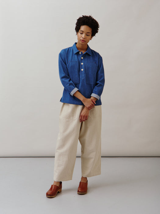 Sideline Sunny Shirt in Indigo