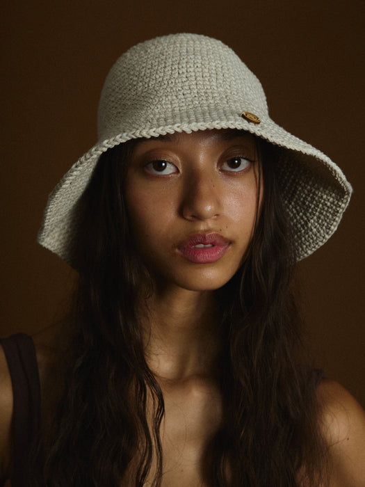 Earth Age Helix Short Brim Hat in Seasalt
