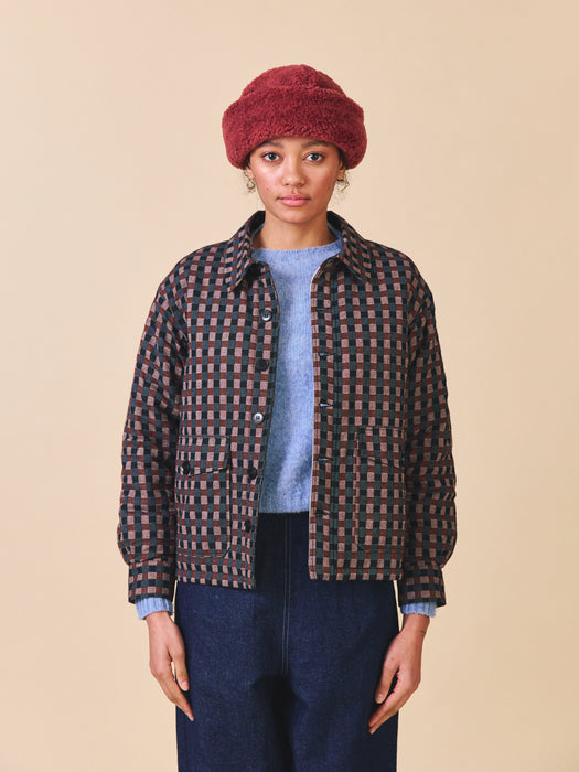 Sideline Halo Jacket in Check Pattern
